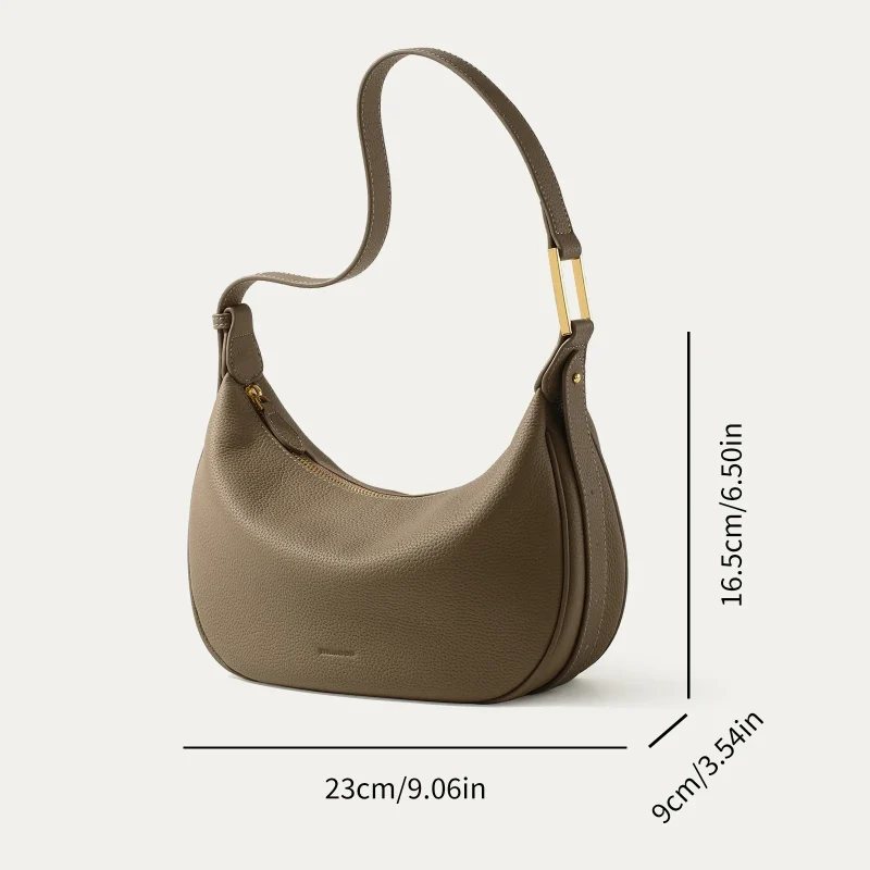 Eco Retro Style Solid Color Hobo Bag - Image 4