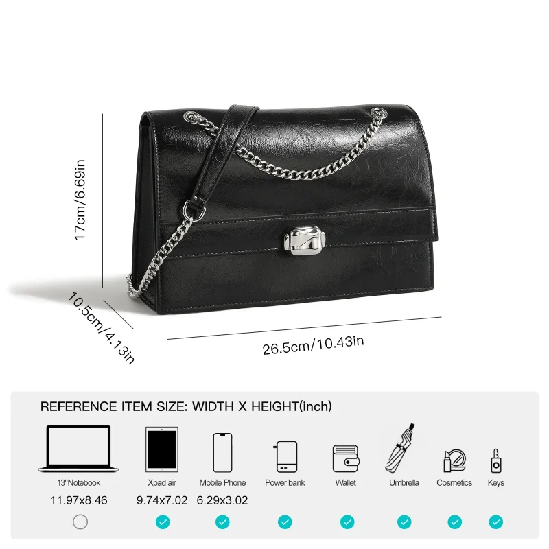 Luxury Genuine Leather Crossbody Bag - Image 5