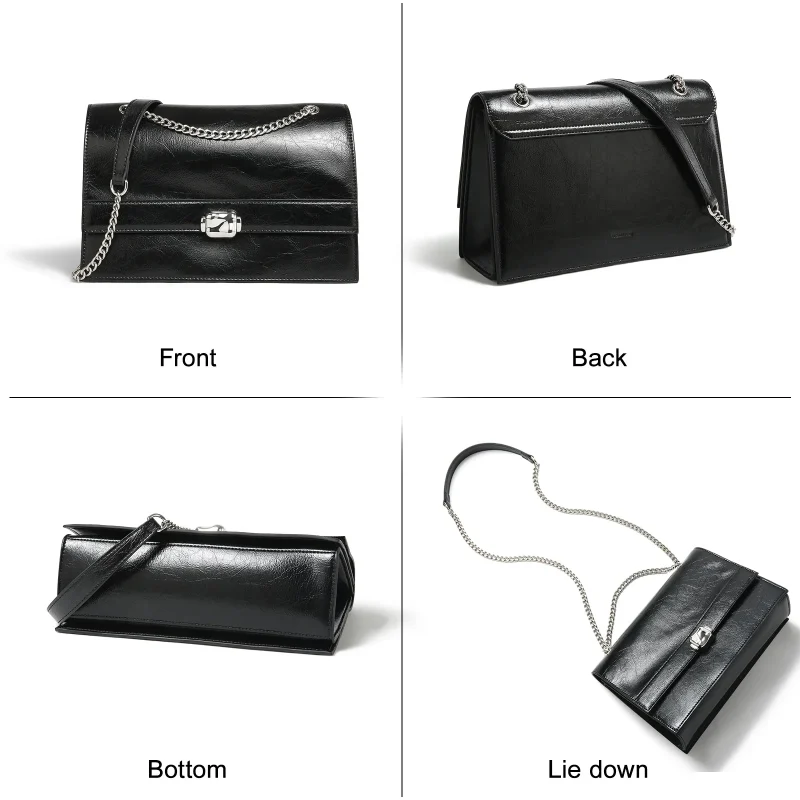 Luxury Genuine Leather Crossbody Bag - Image 6
