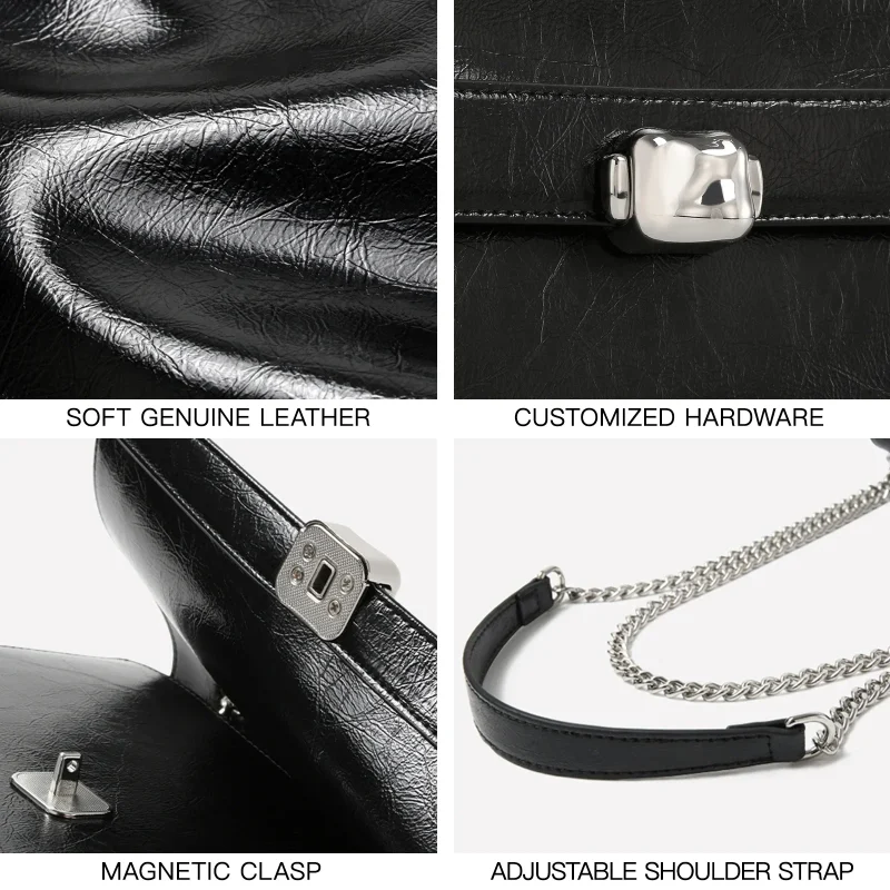 Luxury Genuine Leather Crossbody Bag - Image 7