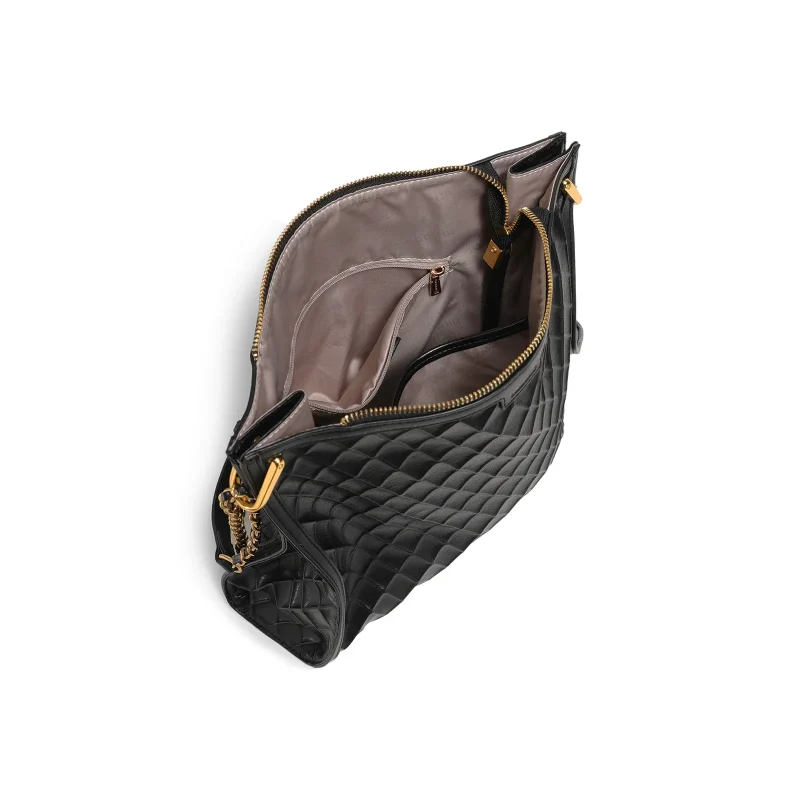 Spacious Quilted Chain Strap Handbag - Image 7