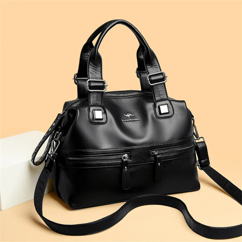 Designer Style Casual Ethical Leather Tote Bag - Image 3