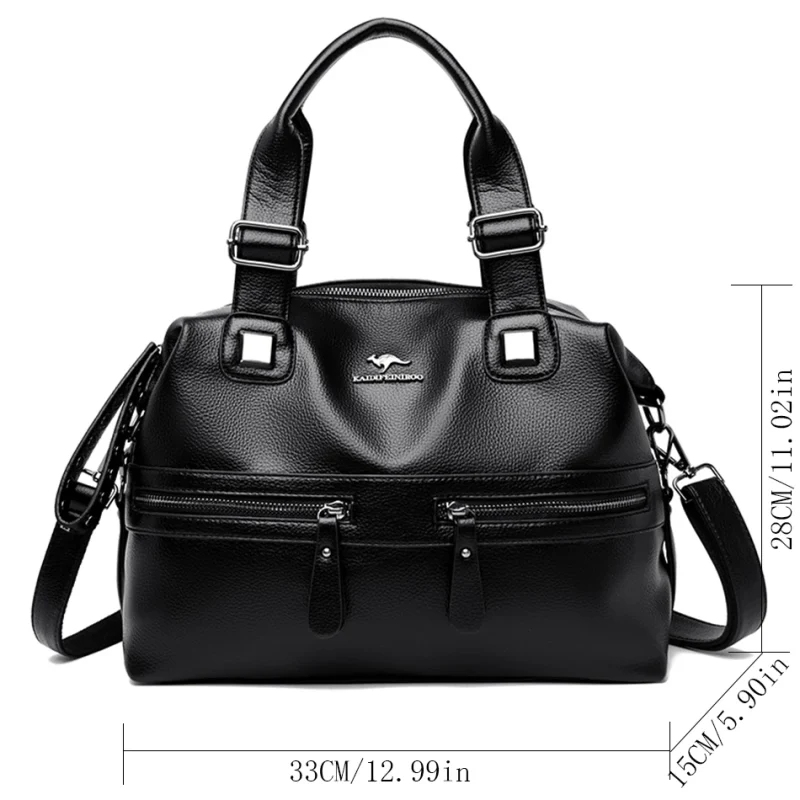Designer Style Casual Ethical Leather Tote Bag - Image 5