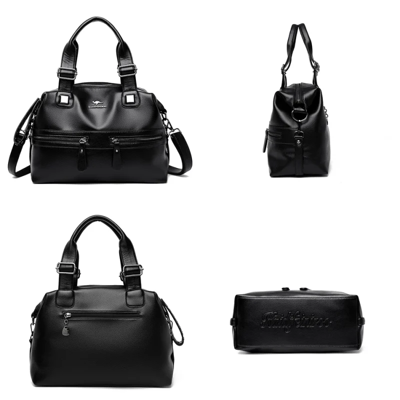 Designer Style Casual Ethical Leather Tote Bag - Image 6