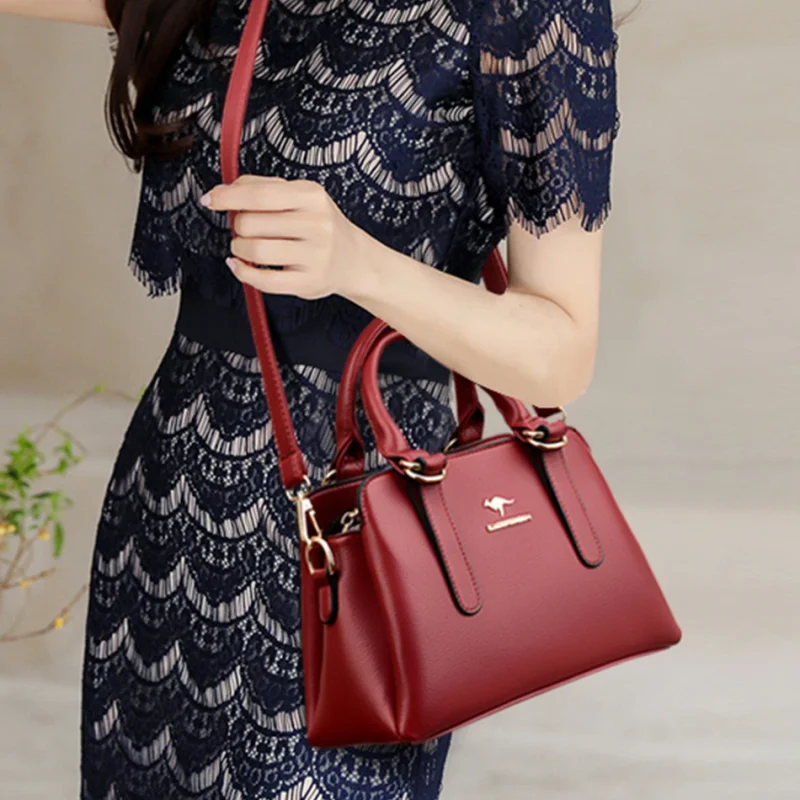 Leisure High Quality  Luxury Designer PU Leather Shoulder Bags - Image 4