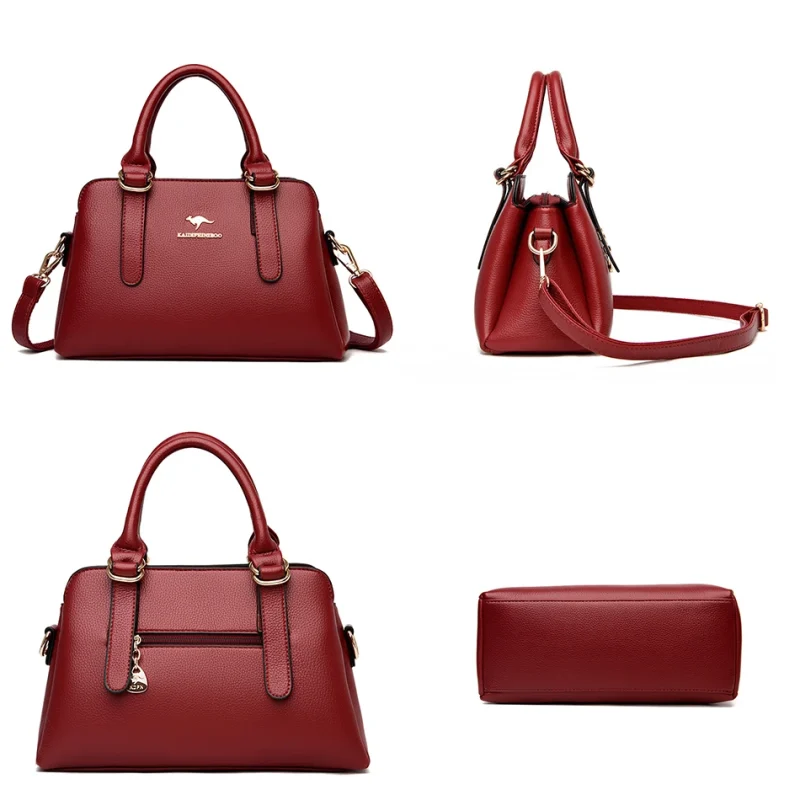 Leisure High Quality  Luxury Designer PU Leather Shoulder Bags - Image 6