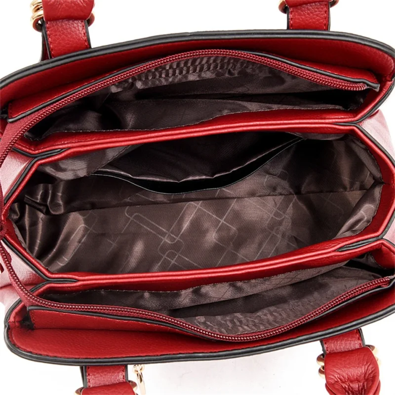 Leisure High Quality  Luxury Designer PU Leather Shoulder Bags - Image 7