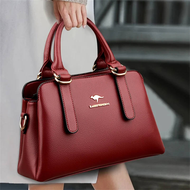 Leisure High Quality  Luxury Designer PU Leather Shoulder Bags - Image 2