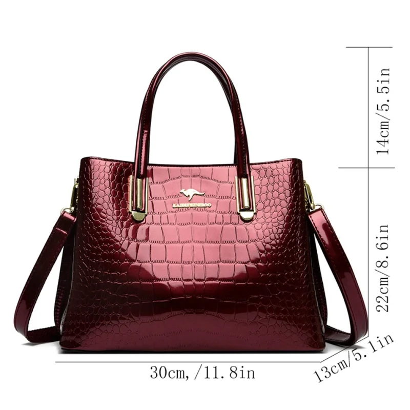 Luxury Crocodile Pattern Shoulder Messenger Bags - Image 4