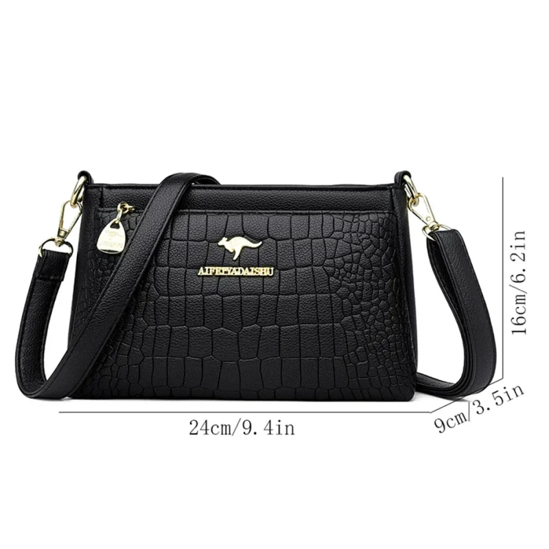 Luxury Designer High Quality Leather Shoulder Messenger Crossbody Bag - Image 5