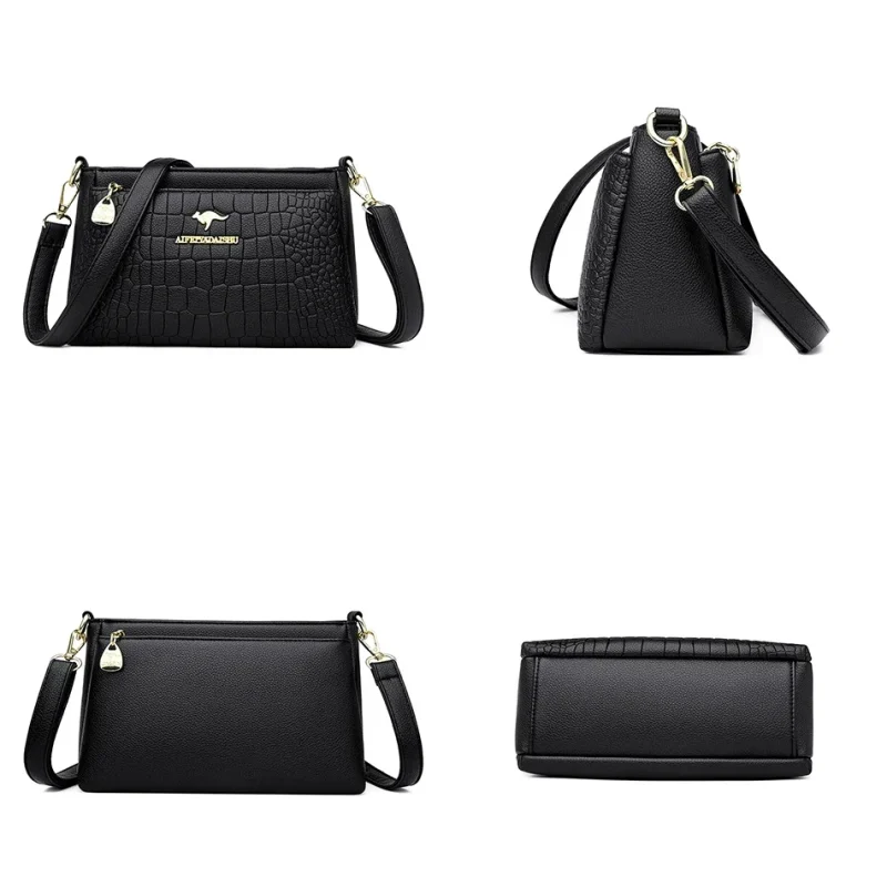 Luxury Designer High Quality Leather Shoulder Messenger Crossbody Bag - Image 6