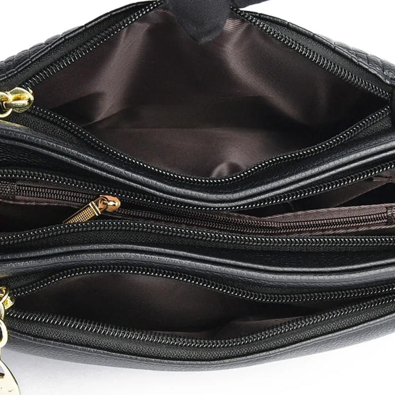 Luxury Designer High Quality Leather Shoulder Messenger Crossbody Bag - Image 7