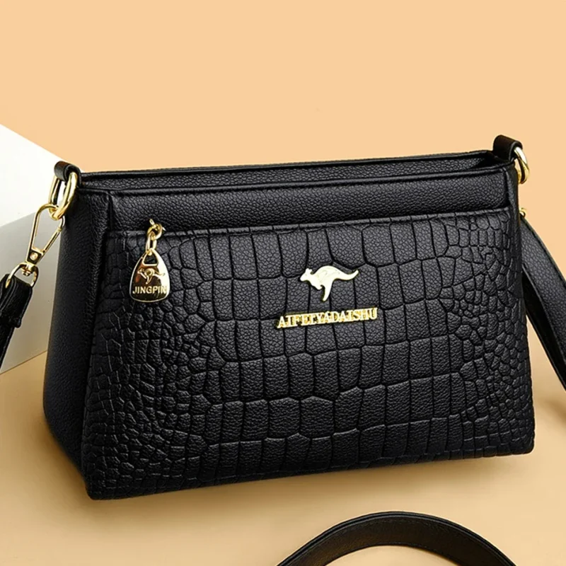 Luxury Designer High Quality Leather Shoulder Messenger Crossbody Bag - Image 2