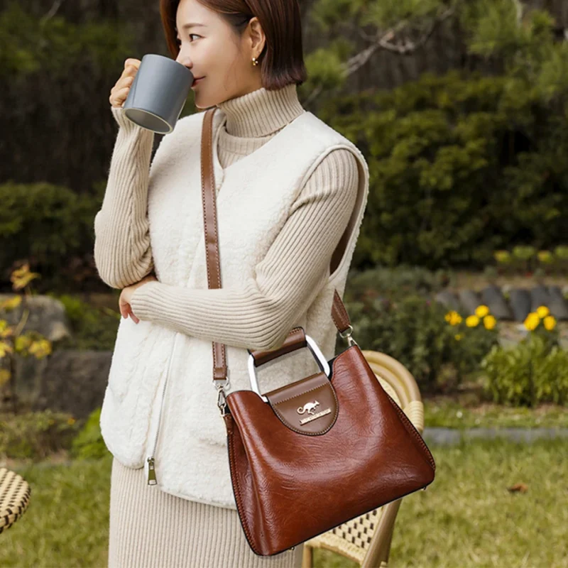 Luxury Design Chic Eco Leather Crossbody Bag - Image 2