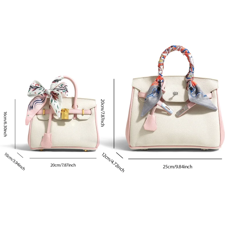 Luxury Crossbody Bag with Silk Scarf - Image 2