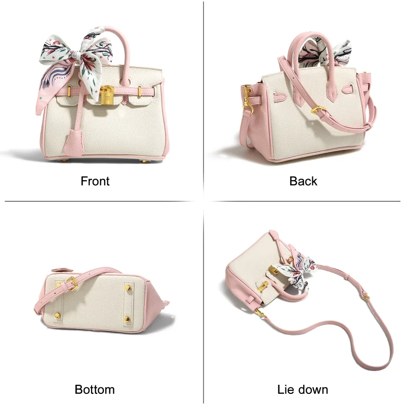 Luxury Crossbody Bag with Silk Scarf - Image 3