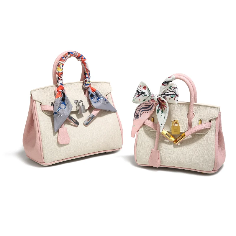 Luxury Crossbody Bag with Silk Scarf