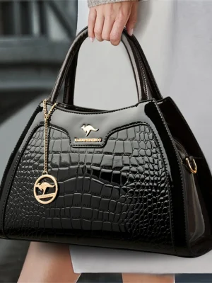 Luxury Design Chic Croc-Patterned Eco-Bag