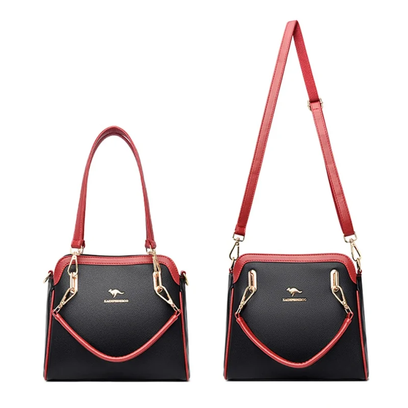 Luxury Woman Designer  High Quality Leather Female Shoulder Crossbody - Image 2