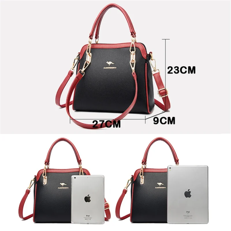 Luxury Woman Designer  High Quality Leather Female Shoulder Crossbody - Image 4
