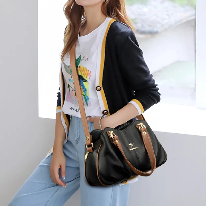 Luxury High Quality Leather Shoulder Crossbody Sac - Image 2