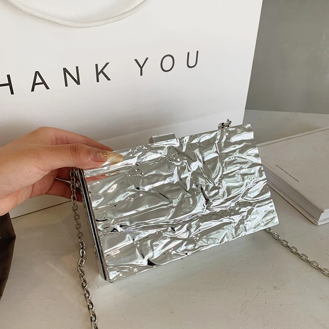 Silver shoulder bag