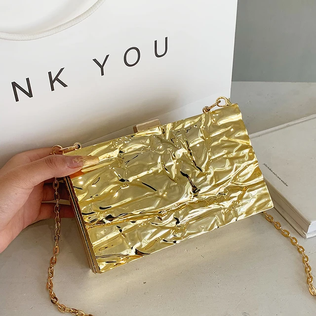 Golden shoulder bag