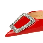 Metal Rhinestone Patent Leather High Heels - Image 5