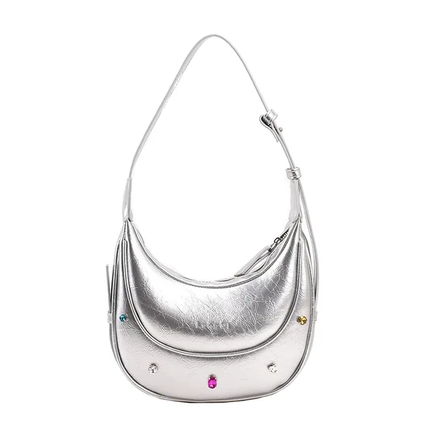 Silver shoulder bag