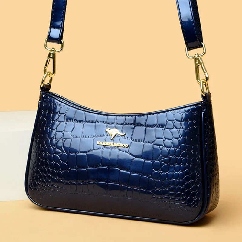 High Quality Patent Vintage Elegant Female Crossbody Messenger Bag - Image 2