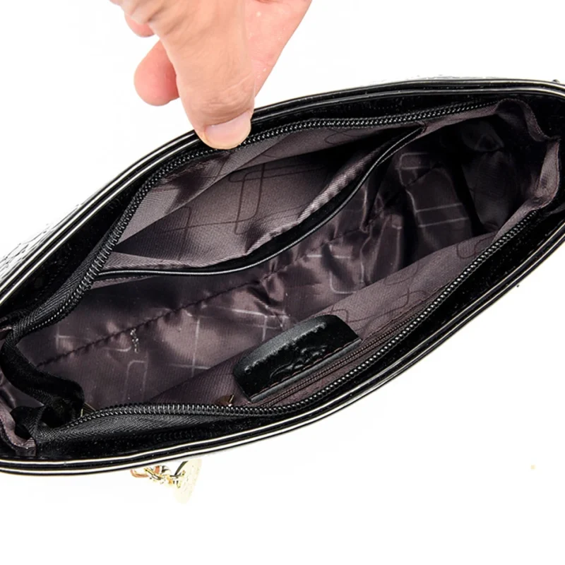 High Quality Patent Vintage Elegant Female Crossbody Messenger Bag - Image 6