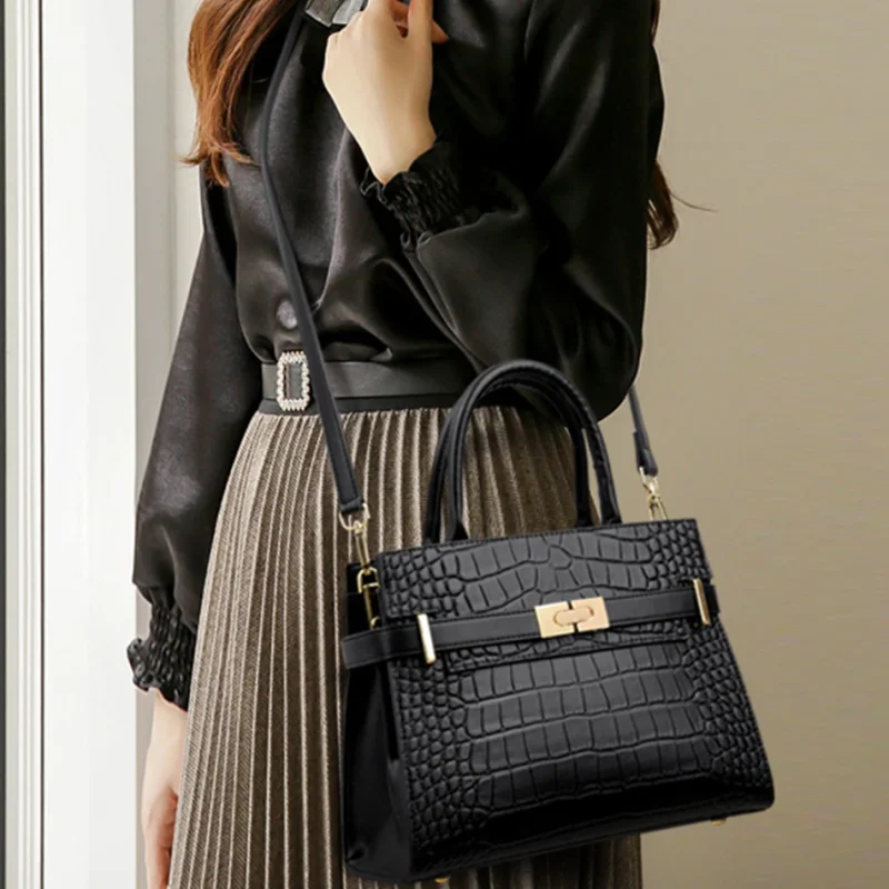 New Fashion Pu Leather High Quality Shoulder Messenger Bags for Women Designer Brand Totes Croosbody Bags Handbags and Purses - Image 3
