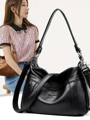 High Quality Pu Leather Multi-pockets Crossbody Bag