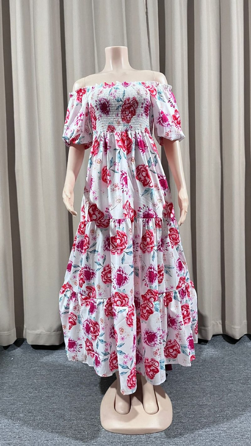 Floral Off-Shoulder Dress: Women's Spring/Summer - Image 6