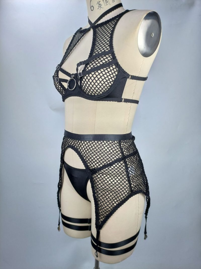Tempting Transparency: Redefine Seduction with See-Through Fishnet Stitching - Image 4