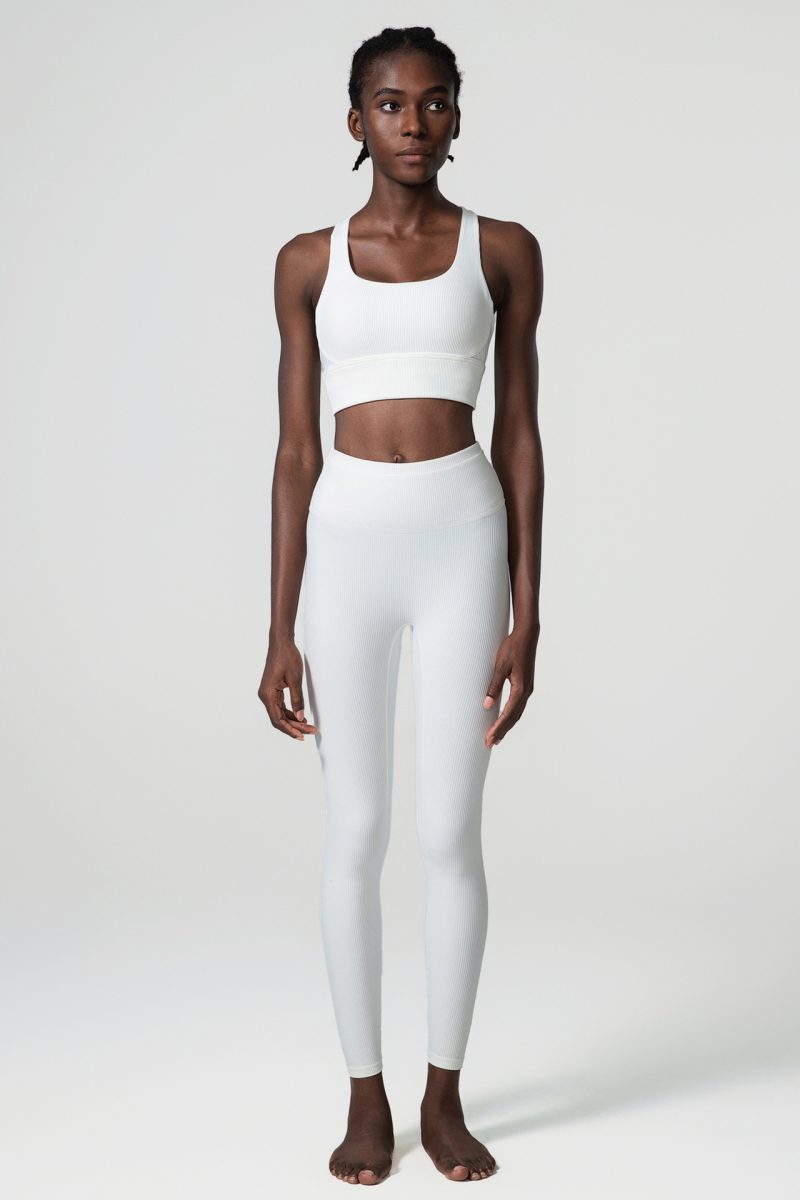 Skinny Yoga Clothes Suit: Women's Plastic Elastic Two-Piece Fitness Suit - Image 4