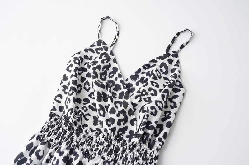 Women's Summer Leopard Print Sling Dress - Image 4