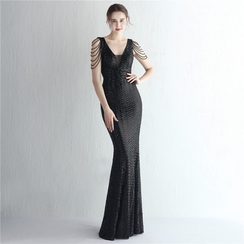 Sequin Aura Queen Fishtail Dress: Women's Elegant - Image 2