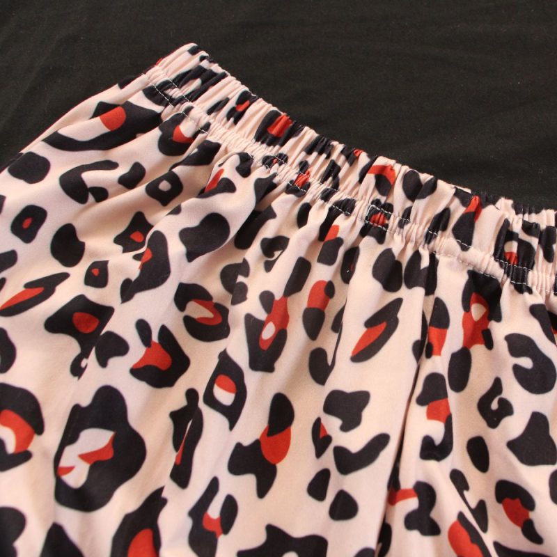 Patchwork Short Sleeve Shorts Pajamas: Women's Home Wear Suit - Image 3