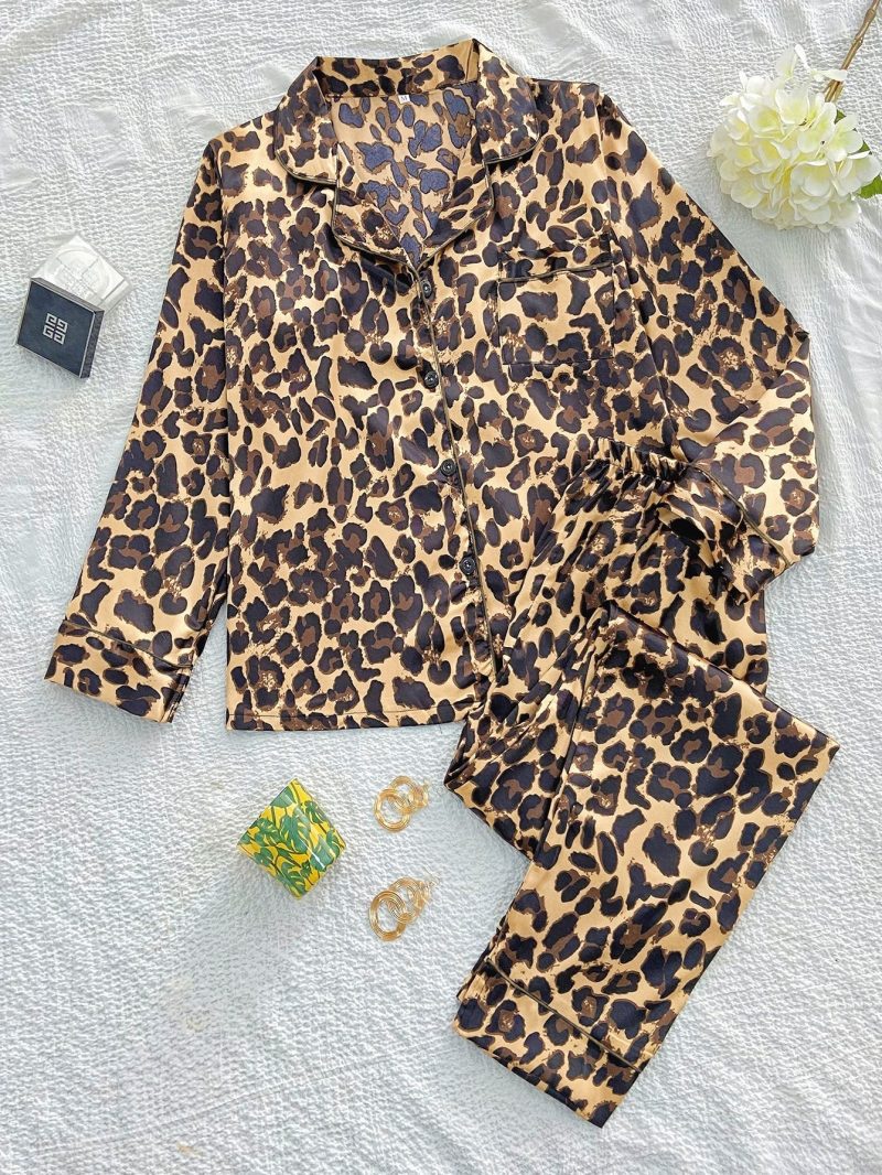 Long Sleeve Cardigan Home Wear Pajamas: Women's Autumn Suit - Image 3