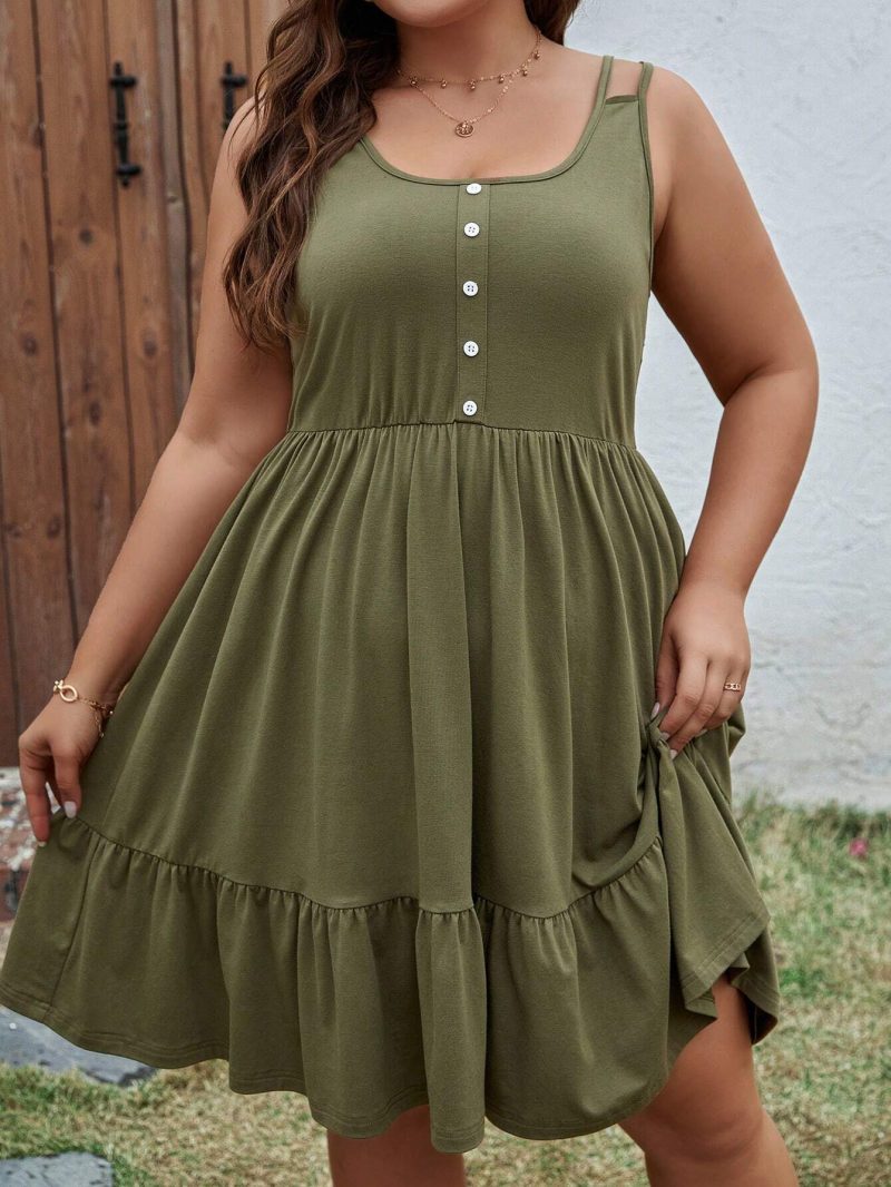 Summer Plus Size Strap Swing Dress - Image 3