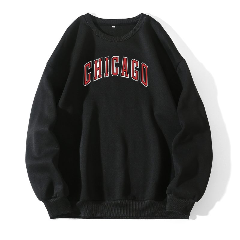 Autumn Winter Fleece Lined Crew Neck Sweater for Women: Wild Loose Casual Sports Bottoming Shirt - Image 2