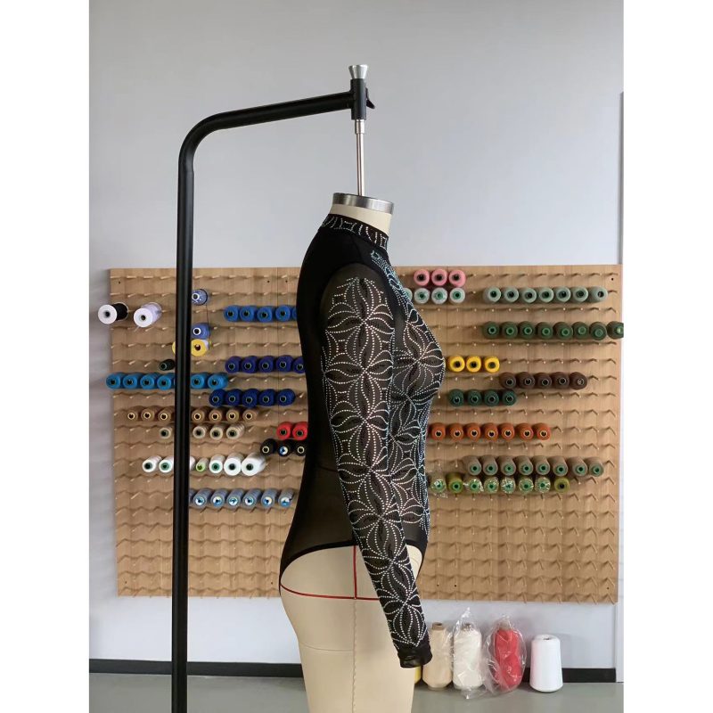 Trendy Turtleneck Drilling Mesh Jumpsuit: Stay Fashionable and Fabulous Always! - Image 4