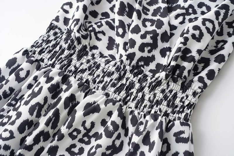 Women's Summer Leopard Print Sling Dress - Image 5