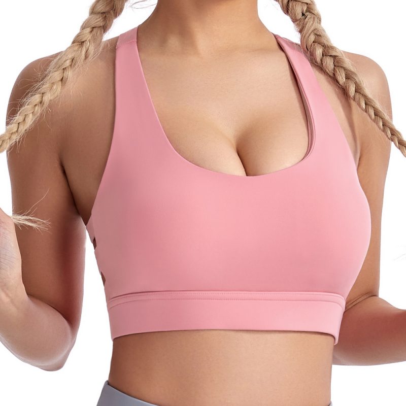 Women's Sports Underwear Vest: Shockproof Push-Up Workout Bra Nude Feel Yoga Jacket without Steel Ring - Image 4