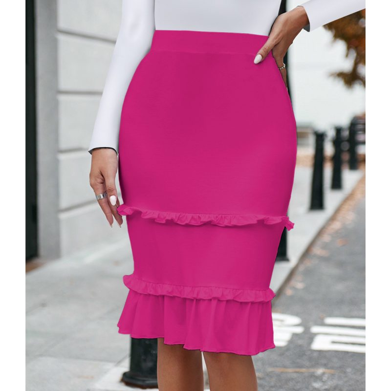 Solid Color Skirt: Women's Clothing - Image 3