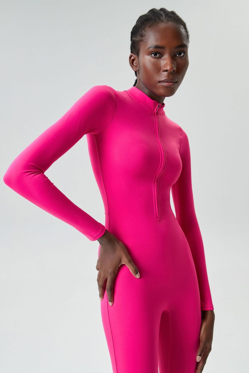 StretchEase Yoga Onesie: Women's Zipper Suit - Image 2