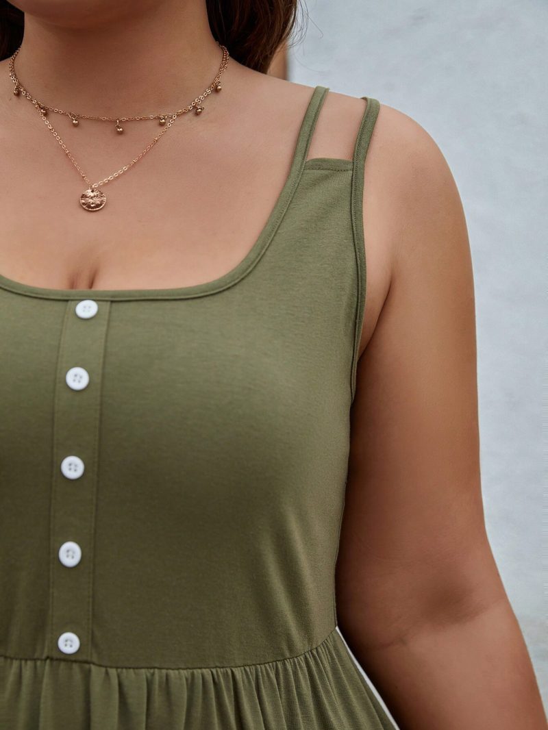 Summer Plus Size Strap Swing Dress - Image 4
