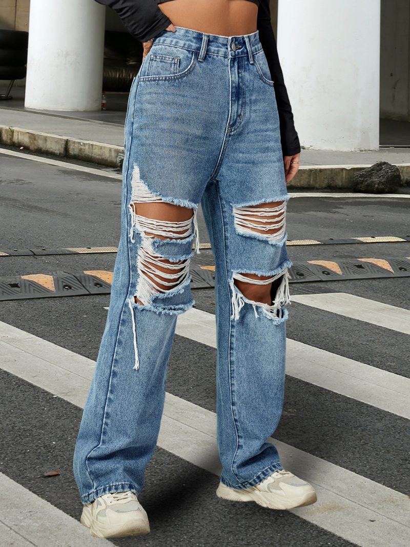 RippedStyle Denim Pants: Women's Casual Wear - Image 3