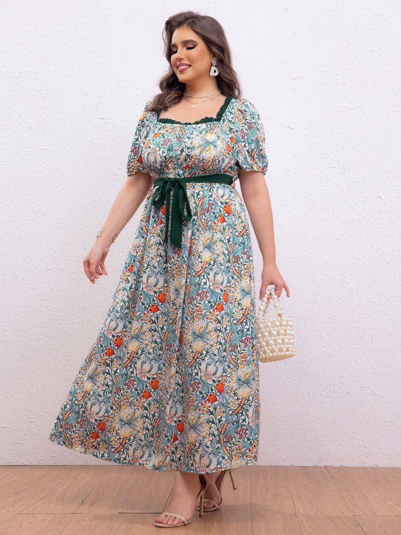 Curvy Chic: Plus Size Color Matching Dress for Women - Image 3
